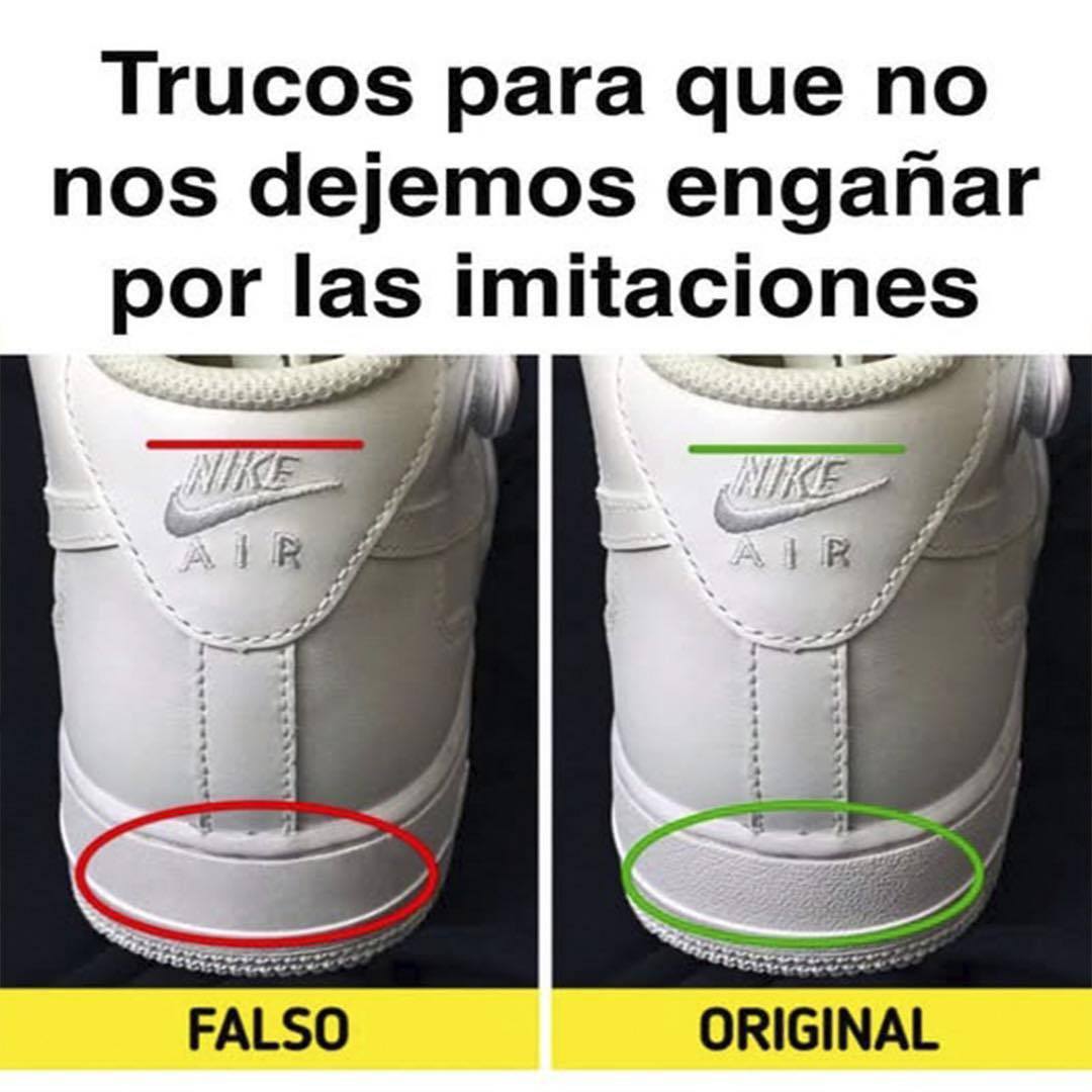 Comparación entre Nike Originales y Falsos