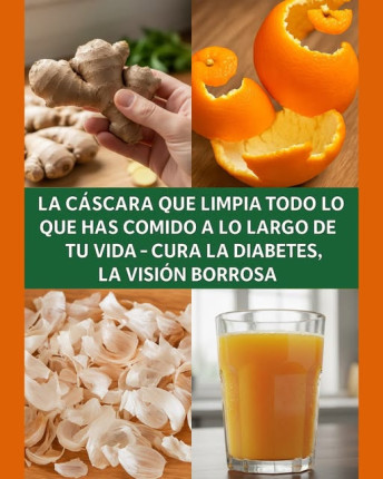 Cáscaras de naranja, ajo y jengibre