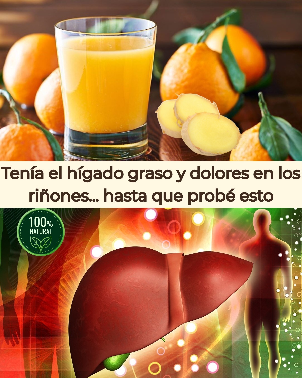 Jugo de jengibre y mandarina